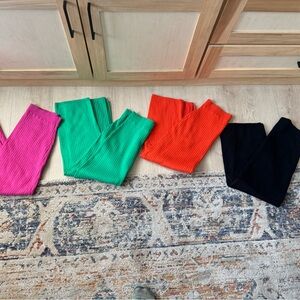 Free People High Waisted slit skirts ribbed fabric